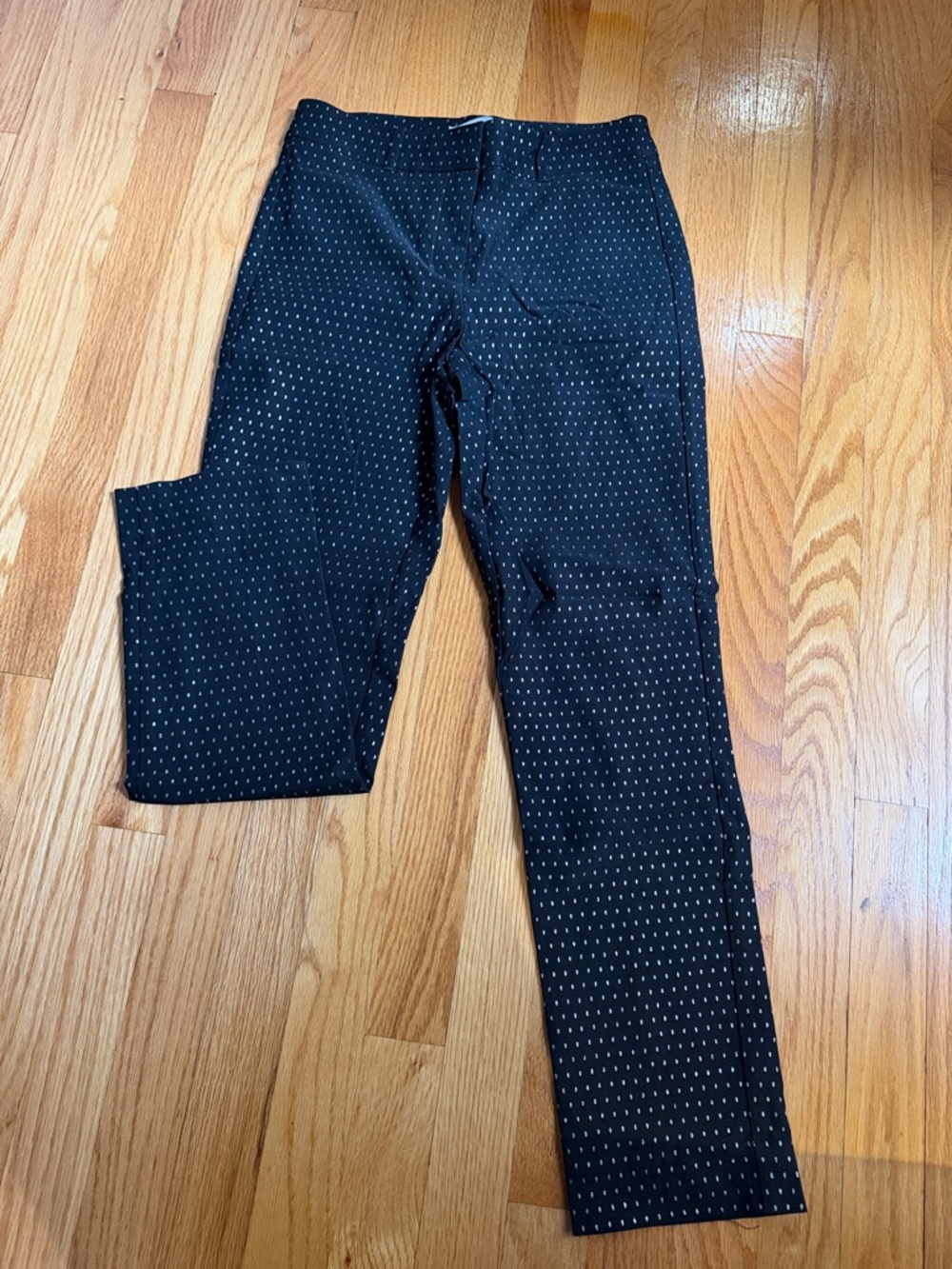 Women’s Black and Silver Patterned Dress Pants